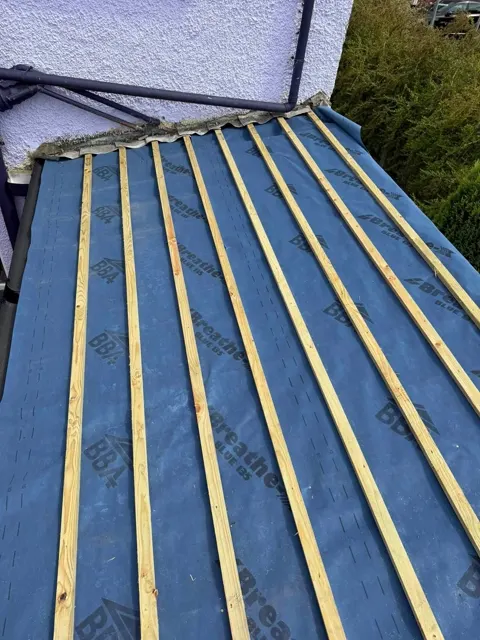 Lean to roof renewal, photograph 2
