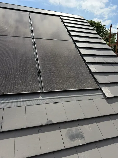 New build roofing in progress, photograph 1