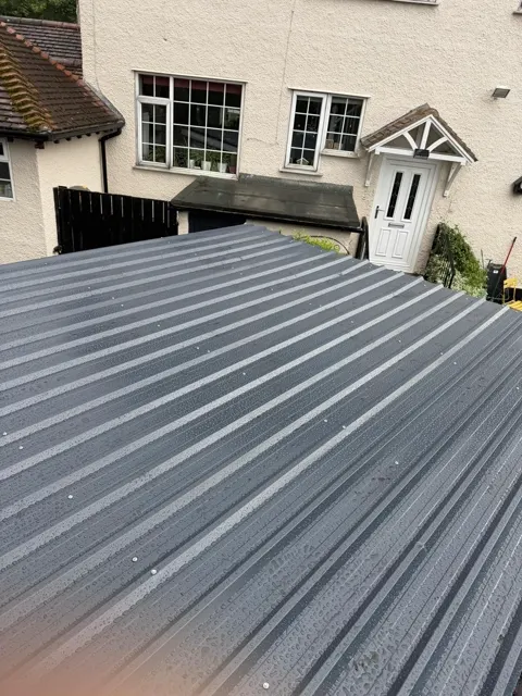 Shed roof replacement, photograph 1